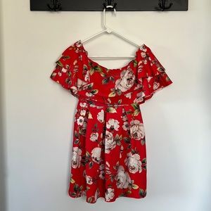 ASOS off the shoulder floral dress